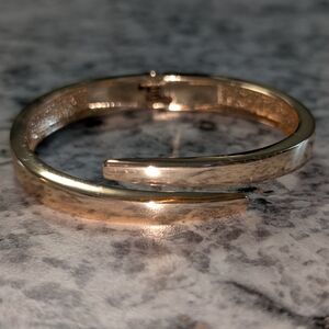 Sculpted Gold-Tone Open Cuff Bracelet